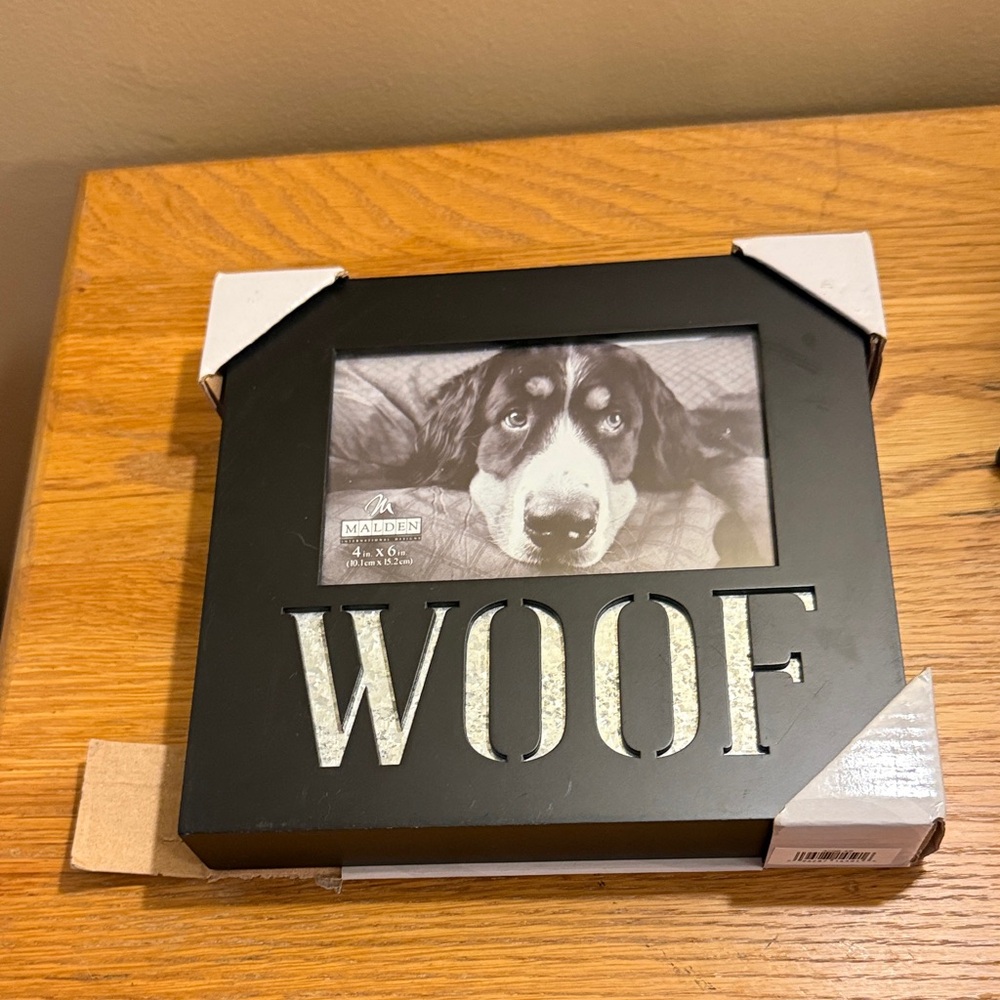 Malden Black and Silver 'Woof' Pet Frame